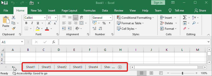 Overview of Excel Worksheet window - SantExcelTutorial