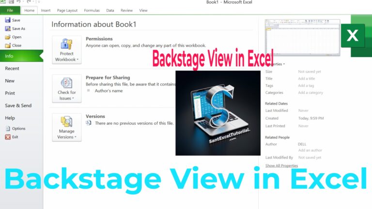 Backstage View in Excel