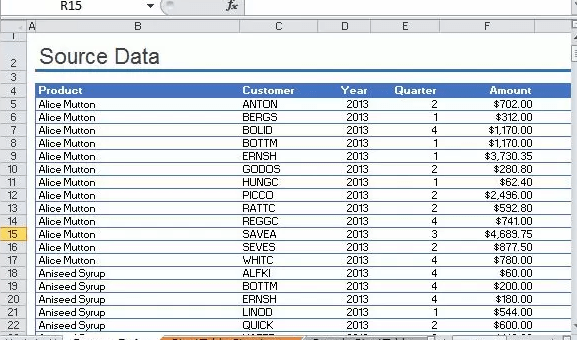Excel Pivot Table