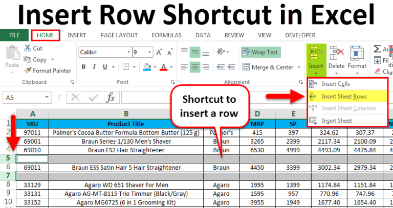 The Ultimate Guide to Inserting a Row in Excel